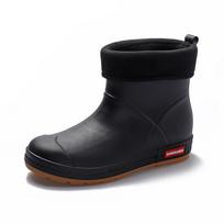 Madingi vyriški lietaus batai Ankle Booties Žieminiai vandeniui atsparūs šilti darbiniai batai Neslystanti platforma Guminiai batai Vyriški virtuvės galošai 38 black