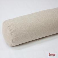 Nuimama ir skalbiama kojas prilaikanti pagalvė - Cilindrinis lovos tarpas užpildas su medvilnės ir lino imitacija. 10*40cm with core + cover very small smėlis