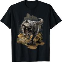 Jurassic World Rebirth Tyrannosaurus On The Attack T-Shirt XXXL juoda