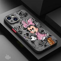 Mickey Minnie Mouse dėklas Apple iPhone 15 16 Pro XS Max 13 14 Plus XR SE 7 8 12 11 Pro plus Matinis for iPhone 15ProMax