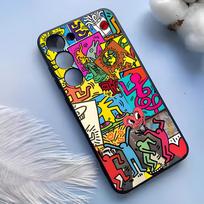 Menininko K-H-haring telefono dėklas, skirtas Samsung S25 Ultra S24 S23 S 22 S21 S20 Plus S23 S24 Fe Galaxy A54 A53 A34 A25 A16 A14 A13 Dangtelis Samsung S22 Ultra