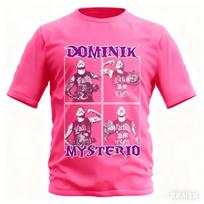 Dominik Mysterio Graphic T  Shirt WWE Luchador Print Tee for Wrestling Fans Bold Punk  Style Design 2XL white