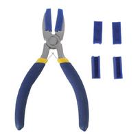Flat Nose Pliers Equipped with Plastic Jaws Plus 2Pairs Tip for Model Making and Repairs 1 blue
