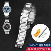 17mm 19mm 21mm Skirta Swatch YCS Yas YGS IRONY Keraminei Metalinei Vyriškai Moteriškai Laikrodžio Grandinėlės Juostai Kietas Nerūdijančio Plieno Laikrodžio Juostos Priedai 17mm gray