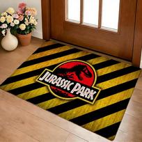 Klasikinio retro filmo J-Jurassic Park grindų kilimėlis Jaukus flanelinis minkštas storas neslystantis kilimėlis svetainei, miegamajam, virtuvės dekorui Kilimai 40x60cm