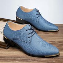 Retro Trend Nauji vyriški juodi žali dangaus mėlyni smailūs raištiniai laisvalaikio Oksfordo batai Vestuviniai namo grįžimo batai Zapatos Hombre 42 gray