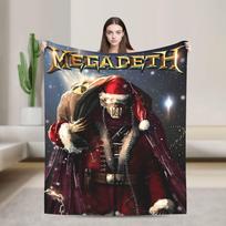 Megadeths Band Art Blanket Quality Warm Soft  Throw Blanket Winter Girls Boys Bedroom Fluffy Bedspread 100x150cm gray