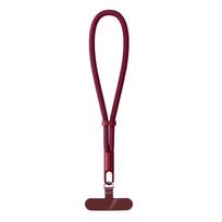 Adjustable Wrist Strap Woven Hanging Rope Cell Phone Accessories Lanyard  Men Women Short vyno raudonos spalvos