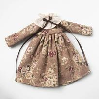 Blyth lėlės drabužiai Vintage ilga suknelė Princesės suknelė Mergaitės nėrinėta suknelė galvos apdangalas YMY Licca Azones Ob24 Ob27 lėlės aksesuarams beige