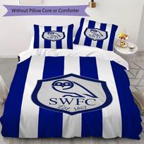 sheffield wednesday Modelio Patalynės Komplektas Antklodės Užvalkalas Pagalvės Užvalkalas Namų Dekoras Gimtadienio Dovana (1 * užvalkalas antklodei + 2 * užvalkalas pagalvei be užpildo)155 140x200cm