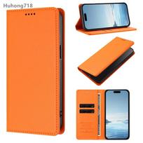 Magnetinis atverčiamas dėklas FAirphone 5 6 su kortelių laikikliu, stoveliu, apsauginiu dangteliu FAirphone 6 oranžinė