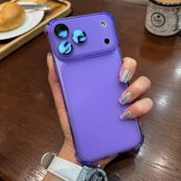 Quadrant air cushion anti-drop phone case For iPhone 11/12/13/14/15/16/17ProMax case iP 11 Pro Max violetinė