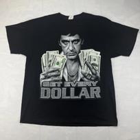 Scarface Tony Montana Get Every Dollar Graphic T-Shirt Jerzees XL XL gray