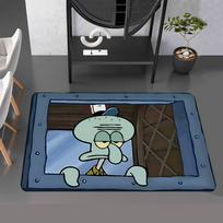 Vaikų animacija S-SpongeBob virtuvės kilimėlis Vaikų kambario miegamojo dekoracija Balkono neslystantis durų kilimėlis Svetainės Alfombra 40x60cm