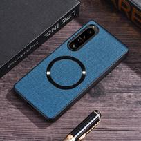 Magsafe magnetinis paprastas odinis dėklas Sony Xperia 1 VII Xperia 10 vi 1 vi 10 V 5 V 1 V 1 IV 5 IV audinio belaidžio įkrovimo dangtelis Sony Xperia 1 V gray