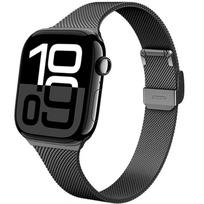 Milanietiškas dirželis Apple Watch 44mm 40mm 45mm 41mm 46mm 42mm 38 49mm Metalinė apyrankė iWatch Series 11 10 Ultra 9 8 7 6 5 SE3 juosta Series 10 11 46mm black