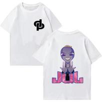 Rapper Jul DOR ET DE PLATINE Tshirt Unisex Women Clothing Fashion Hip Hop YK Shirt Vintage High Quality Cotton Short Sleeve Tops M white