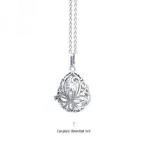 Music Chime Mexico Angel Ball Caller Locket Necklace Antique Vintage Pregnancy Essential Oil Diffuser Aromatherapy Necklace 70cm Stainless Steel white