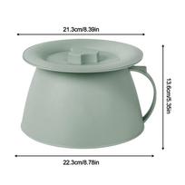 Lauko pisuaras 1,5L šlapimo puodas su dangteliu ir rankena vyrams, talpykla vyrams, jaunimui, moterims, vyrui, dukrai, sūnui, žmonai, berniukams, šeimai beige
