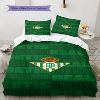 Real Betis Balompié rašto patalynės komplektas: antklodės užvalkalas, pagalvės užvalkalas. Namų dekoras, dovana (1 * antklodės užvalkalas + 2 * pagalvės užvalkalai, be šerdies) 135x200cm white