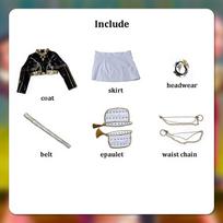 Rumi Zoey Mira Cosplay Cosplay Kostiumas Perukas Mergaitėms Juodas Auksinis Kostiumas Vaikų Helovino Šventė Vaidmenų Žaidimo Apranga Child 150 black