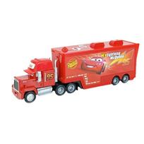 Aukštos kokybės „Pixar Cars“ ir sunkvežimių rinkinys „Lightning McQueen“, dėdė Mack, The King 1/43 metalo modelis, sunkvežimis, Kalėdinė dovana berniukams red