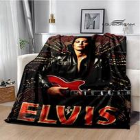 E-Elvis-Presley Retro spaudinio pledas pledai lovoms Iškylų pledai Flanelinis pledas Minkštas ir patogus pledas gimtadienio dovana 75x90cm
