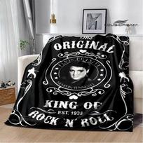 E-Elvis-Presley Retro spaudinio pledas pledai lovoms Iškylų pledai Flanelinis pledas Minkštas ir patogus pledas gimtadienio dovana 75x90cm