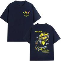 Unisex Marškinėliai Laisvalaikio Moto GP The Doctor Motociklų Lenktynės Sportas Rossi Marškinėliai Vasariniai Trumpomis Rankovėmis 100% Medvilnės Šaunūs Marškinėliai S black