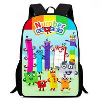 Skaitmeniniai statybiniai kaladėlės Numberblocks Kuprinė Mokyklai Didelės raiškos Daugiafunkcinė Oksfordo Lengvas Kuprinė blue