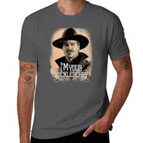 Doc Holliday Huckleberry Tombstone Wyatt Earp TShirt Retro Style Print Casual Top 4XL black