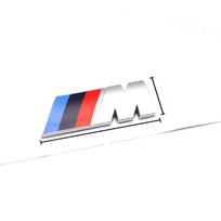 BMW M Performance 3D Emblem ABS Glossy Black Front Grille & Rear Trunk Badge Sticker for M3 M5 X3 X5 Models Car Styling Upgrade CVC1 4.7x1.6cm gray