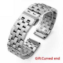 18 19 20 21 22mm For Longines Mido Curved End Stainless Steel Watchband Butterfly Buckle fit any men's Watch band Strap Bracelet 19mm sidabras