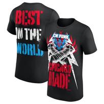 2026 CM Punk Pipe Bomb Graphic T-shirt Men Women Summer Rock Y2k Clothing Fashion High Quality Short Sleeved Top Streetwear M black