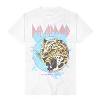 2026 Adrenalize Leopard Def Leppard T-Shirt Men Women Metal Rock Band Graphic Tee Oversized Unisex Short Sleeve Streetwear Cotton L white