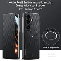 Samsung Galaxy Z Fold 8 Ultra 7 6 anglies pluošto rašto odinis Magsafe dėklas Verslo lango vaizdo atverčiamas dangtelis Galaxy Z Fold8 Ultra juoda