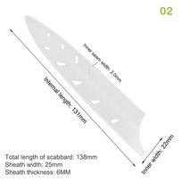 3.5/5/7/8 Inch Kitchen Knife Sheath White Plastic Knife Covers Knife Blade Protector Cover Edge Guards Case Kitchen Accessory 2