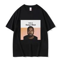 Funny Kanye West Meme T-Shirt Men's Vintage Hip Hop Rap Style Tshirt Men Women Short Sleeve T Shirt Streetwear S white