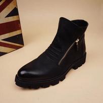 Brand Men Botas Hombre Ankle Boots Fashion Men Leather Chelsea Boots Men Slip Ons Motorcycle Man Warm Boots Men Work Shoes 44 juoda