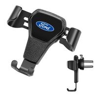 Ford Focus Fiesta Mondeo Explorer Transit Puma Kuga MK2 MK3 Gravity Automobilio telefono laikiklis Oro išleidimo angos spaustukas Mobiliojo telefono stovas Atrama black