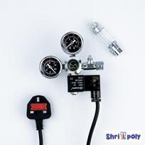 CO2 Regulator With Solenoid Single Valve Aquarium Accessories Aquarium CO2 Regulator System G5/8 black