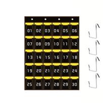 Sieninis telefono dėklas Neaustinio audinio telefono pakabinamas organizatorius Ant durų Yellow 30 Grids