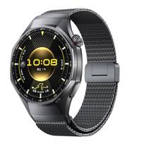 Press‑Button Seamless Interface Milan Magnetic‑Buckle Titanium‑Alloy Replacement Watch Band Strap For Huawei Watch GT 6 Pro For Huawei Watch GT 6 Pro pilka spalva