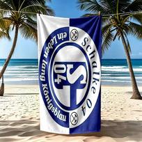 Fc Schalke Paplūdimio rankšluostis Greitai džiūstantis Minkštas mikropluošto Patogus Lengvas Nešiojamas Maudymuisi, Paplūdimiui, Stovyklavimui, Kelionėms, Paplūdimio reikmenims, Sporto salei 70cmx140cm(27x55inch)