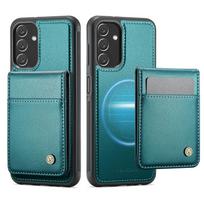 Magnetinis 2 viename nuimamas dėklas-piniginė su kortelių laikikliu, skirtas Samsung Galaxy A13 A15 A16 A23 A25 A33 A35 A51 A52 A54 A55 A36 A56 For Galaxy A23 4G 5G žalia