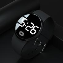 Naujas „Wish“ LED elektroninis laikrodis: Didelis ekranas, stilingas plastikinis dizainas vyrams, moterims ir studentams black
