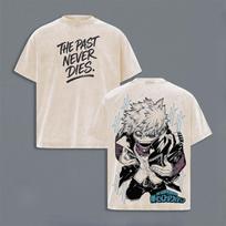 Mano Herojų Akademija Dabi Anime Marškinėliai Vyrams Drabužiai Vasariniai Trumpomis Rankovėmis Poliesterio Marškinėliai Drabužiai Senoviniai Skalbti Oversized Marškinėliai 2XL smėlis