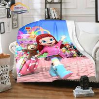 3Dcartoon series Rainbow Ruby Children's blanket Lulu and bear cute  Intelligence  adventure  Animation 100cm x 150cm