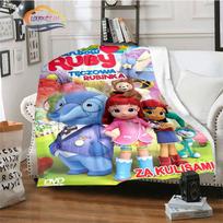 3Dcartoon series Rainbow Ruby Children's blanket Lulu and bear cute  Intelligence  adventure  Animation 100cm x 150cm