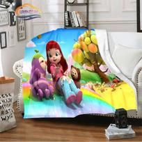 3Dcartoon series Rainbow Ruby Children's blanket Lulu and bear cute  Intelligence  adventure  Animation 130cm x 150cm